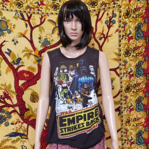 Star Wars Tops - 🆓 gift! Retro Empire Strikes Back sleeveless med Star Wars Tops - 🆓 gift! Retro Empire Strikes Back sleeveless med